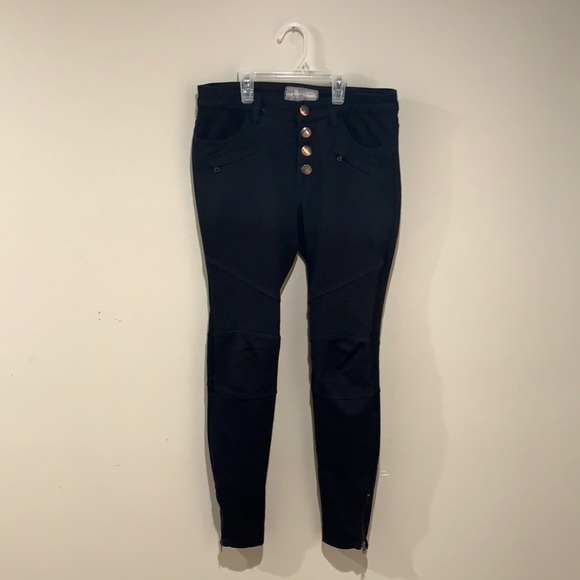 Free People Black Moto Jeggings - Women’s Size 27 - Picture 2 of 9